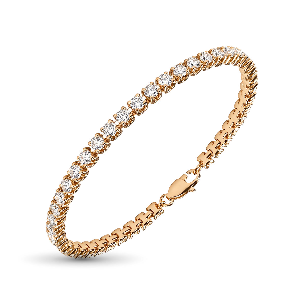 Браслет из красного золота с бриллиантами