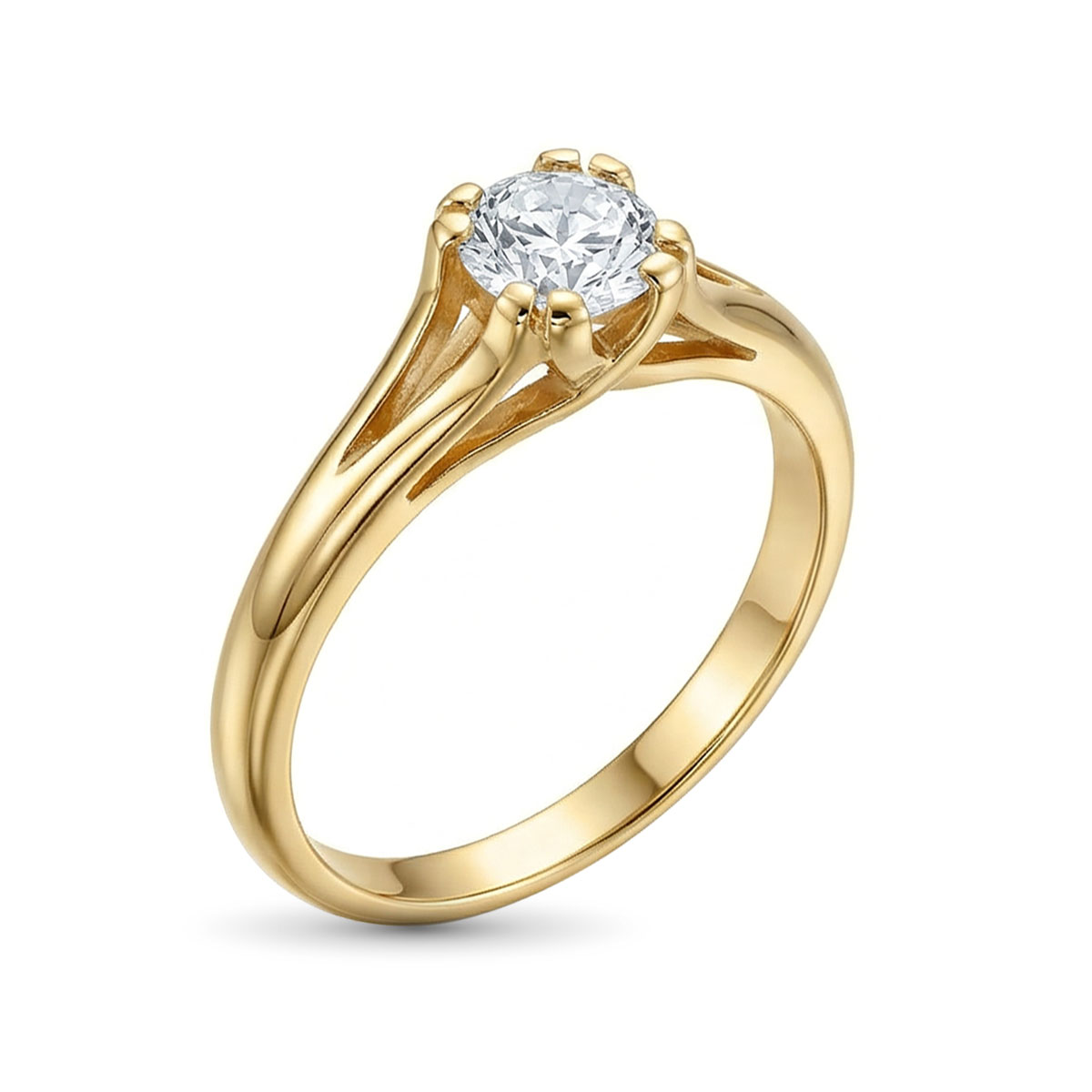 Кольцо из желтого золота с бриллиантами