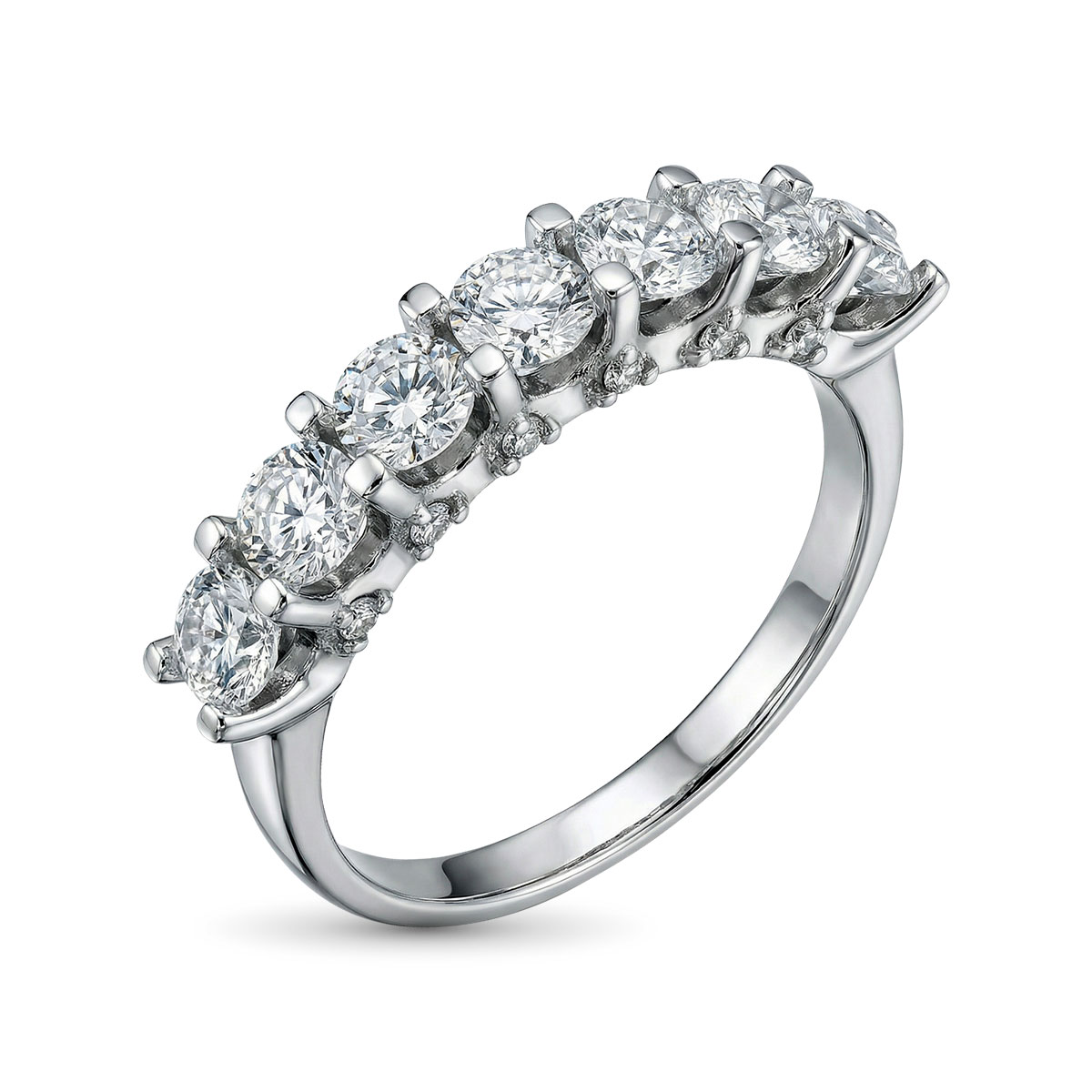 Кольцо из белого золота с бриллиантами