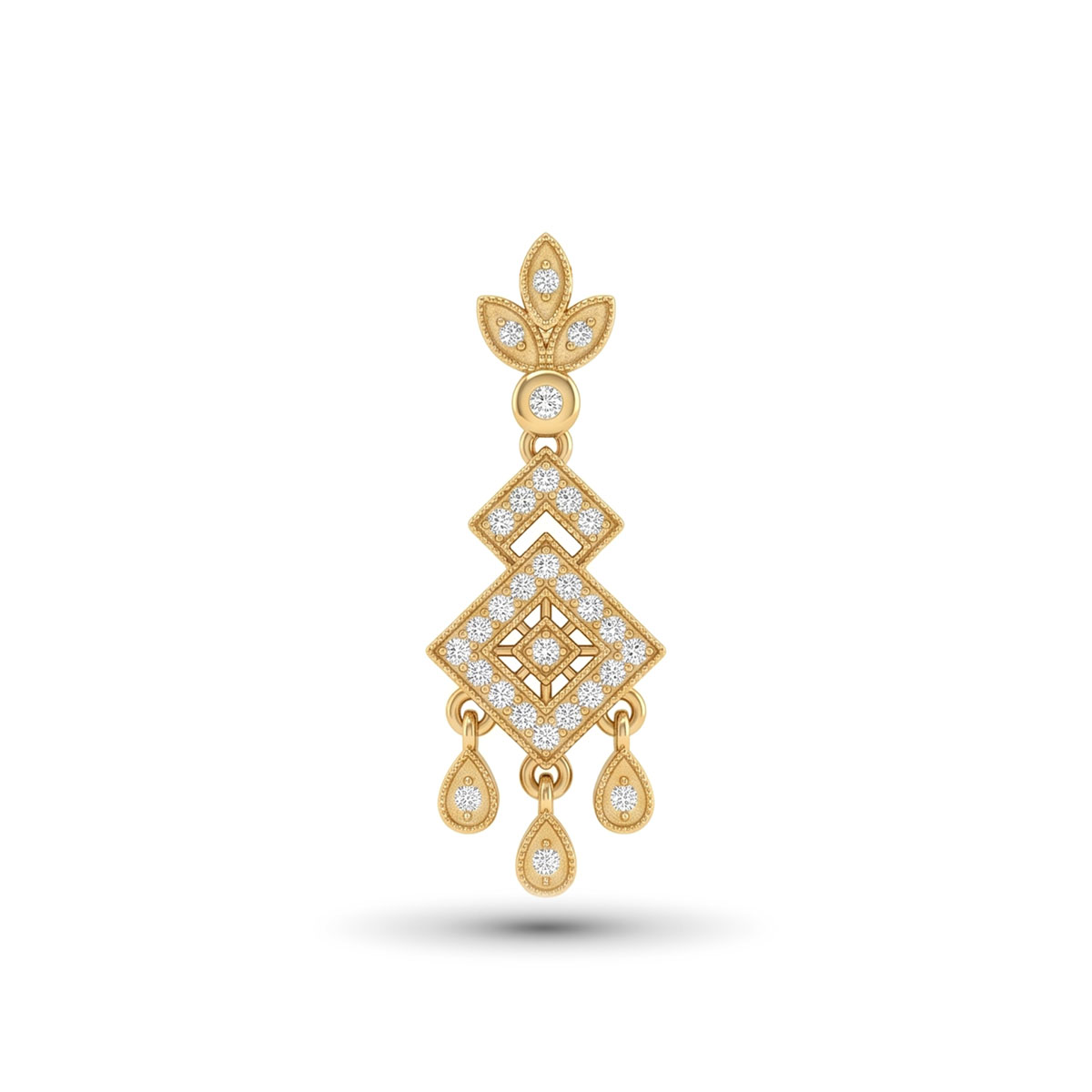 Подвеска из желтого золота с бриллиантами