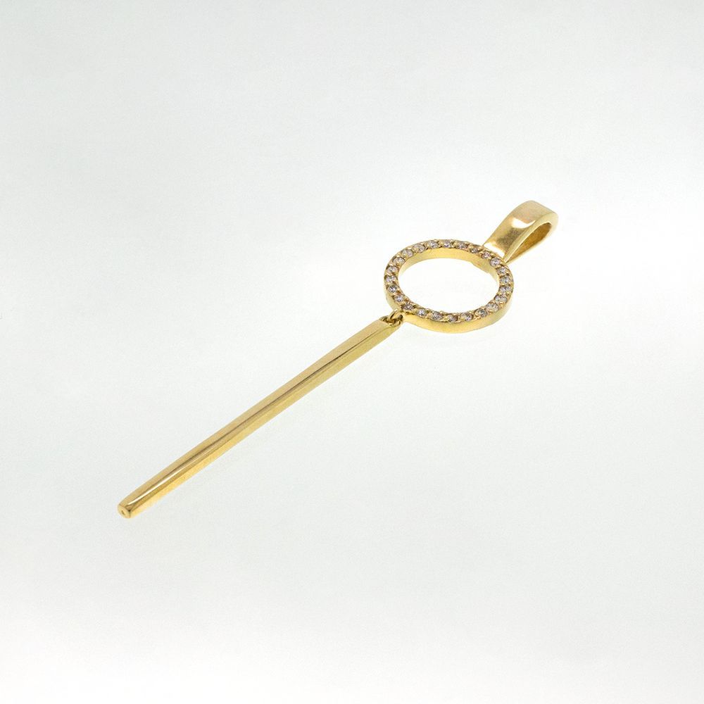 Подвеска из желтого золота с бриллиантами