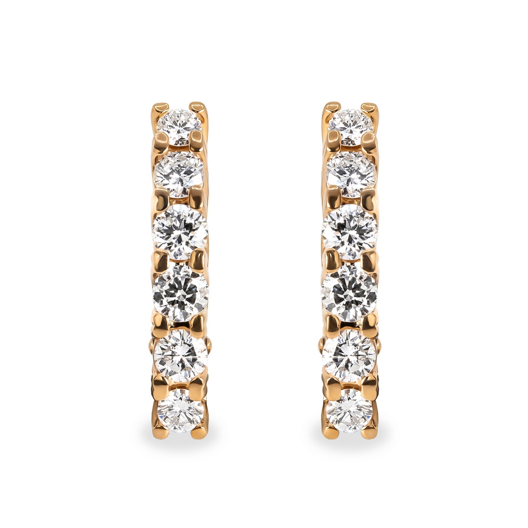 Серьги из красного золота с бриллиантами