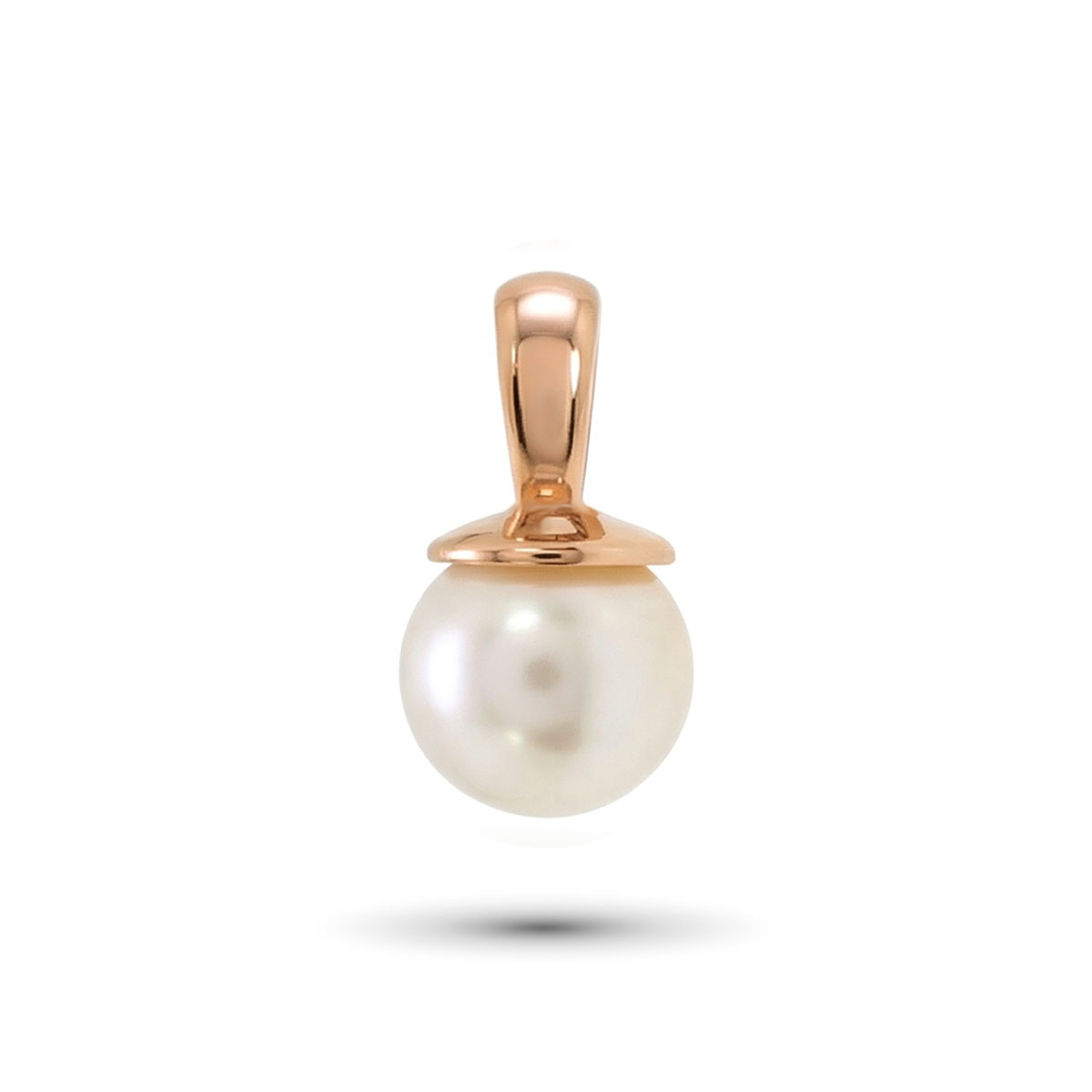 Подвеска из красного золота с жемчугом