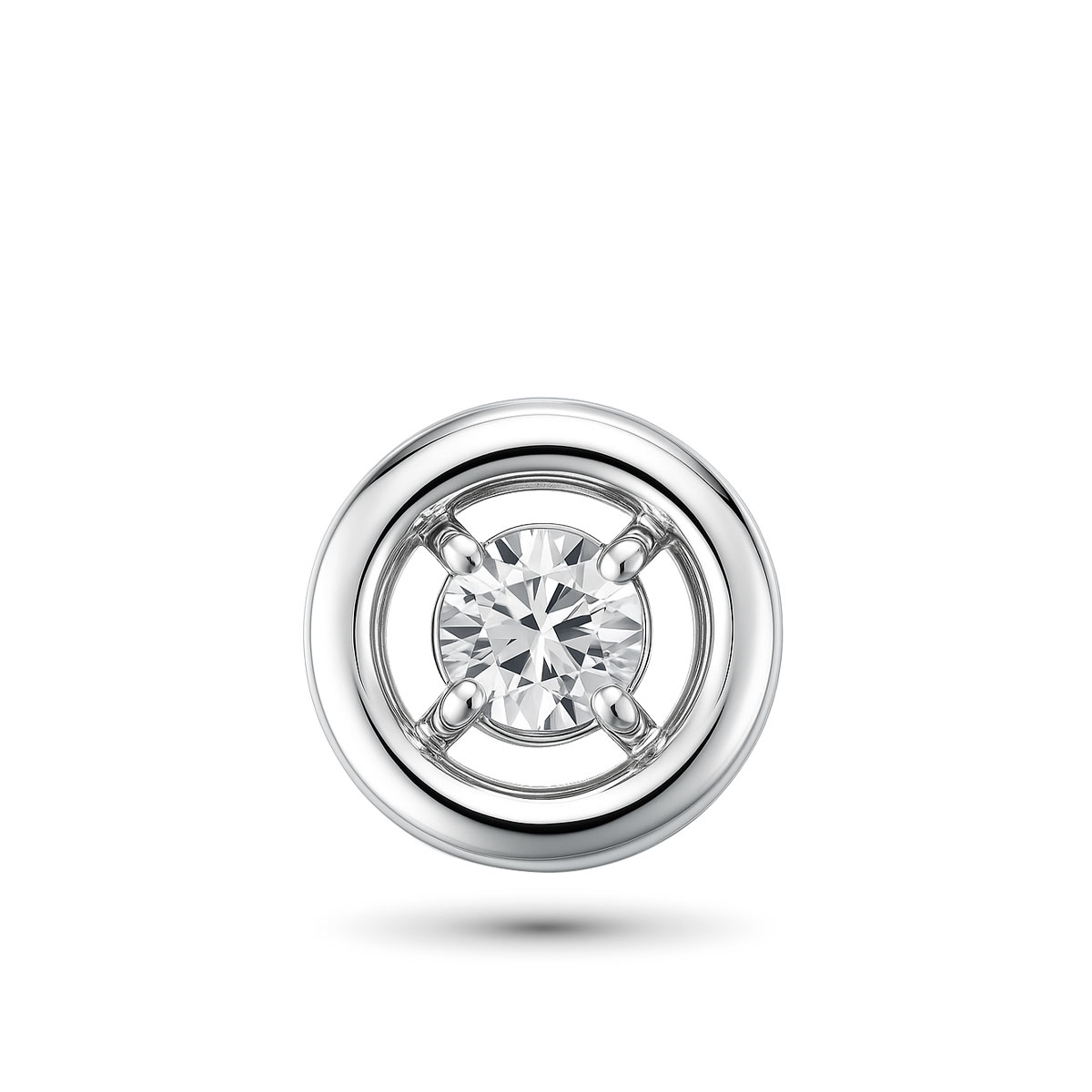 Подвеска из белого золота с бриллиантом