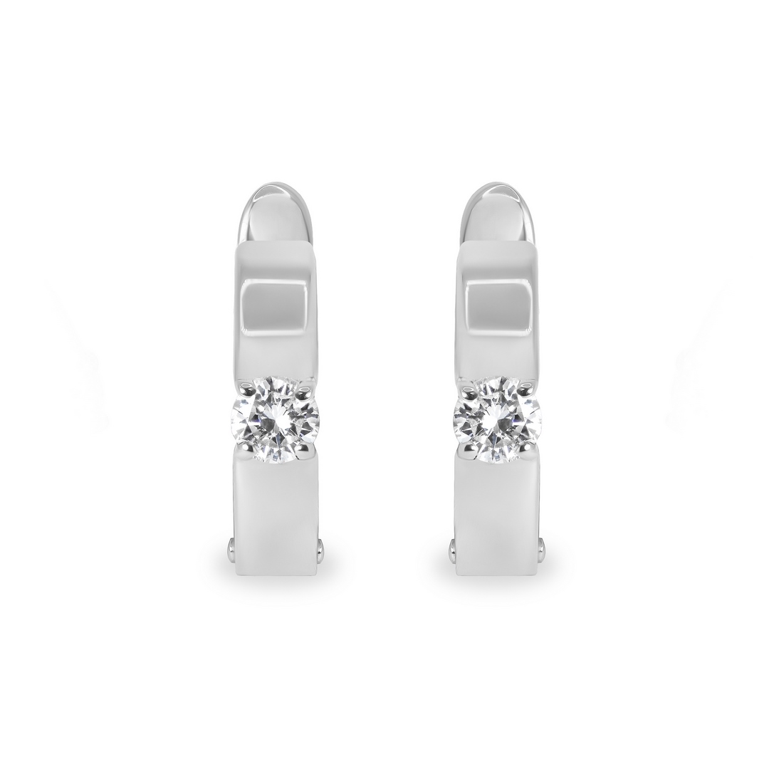 Серьги из белого золота с бриллиантами