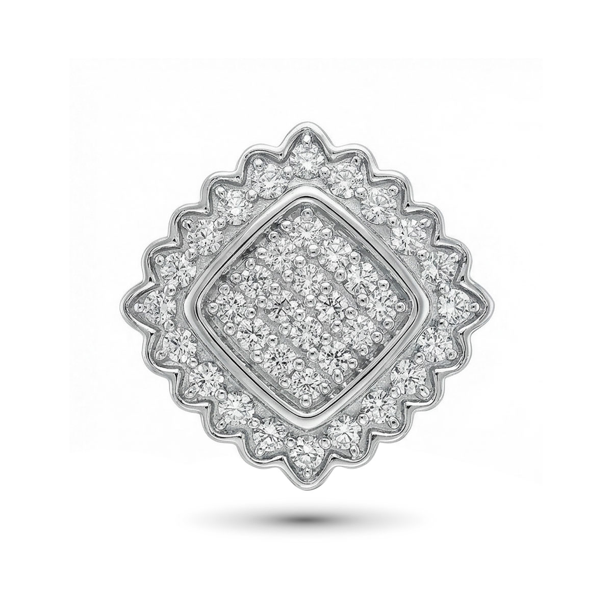 Подвеска из серебра с бриллиантами