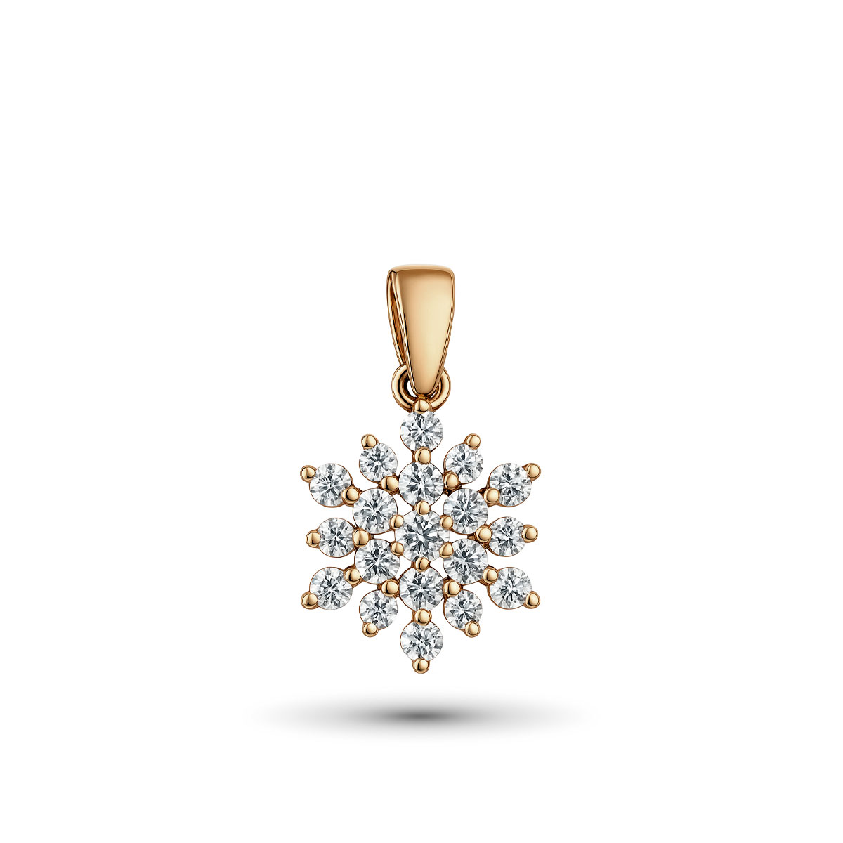 Подвеска из красного золота с бриллиантами