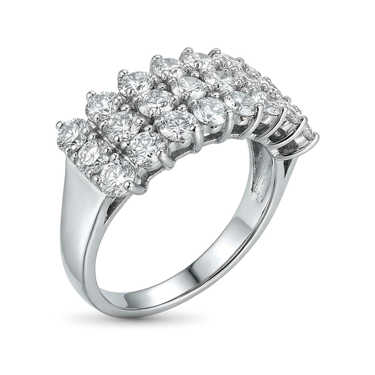 Кольцо из белого золота с бриллиантами