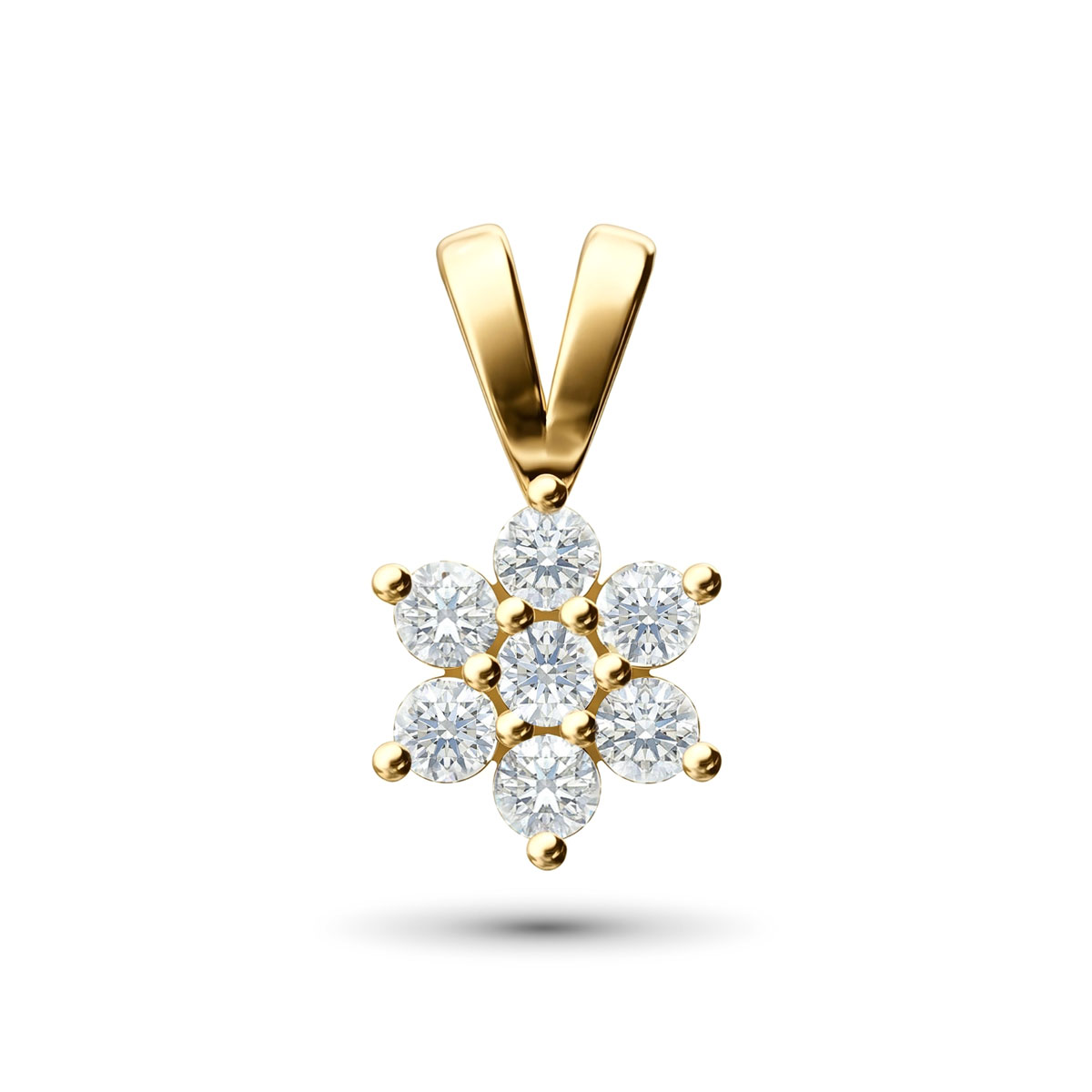Подвеска из желтого золота с бриллиантами