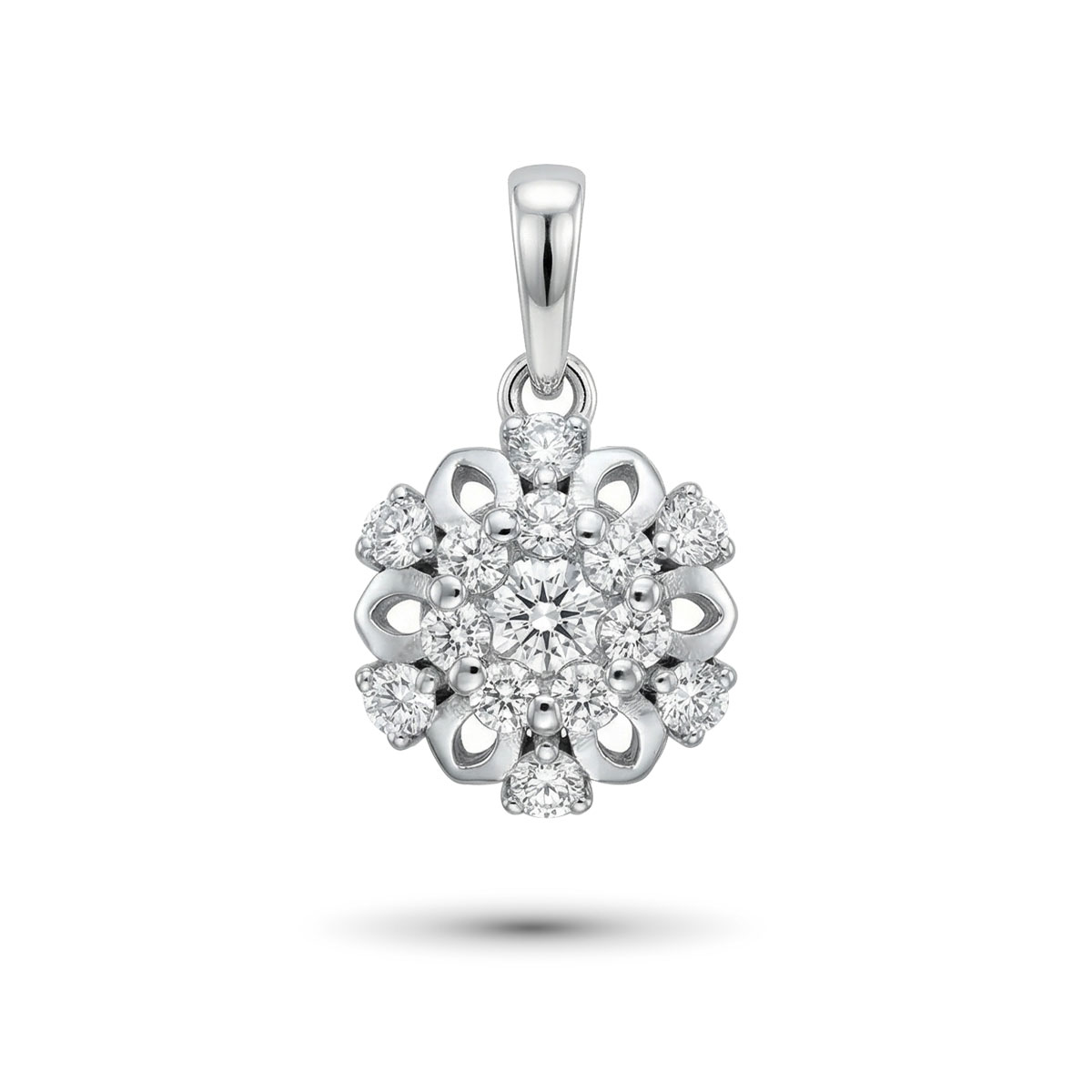 Подвеска из белого золота с бриллиантами