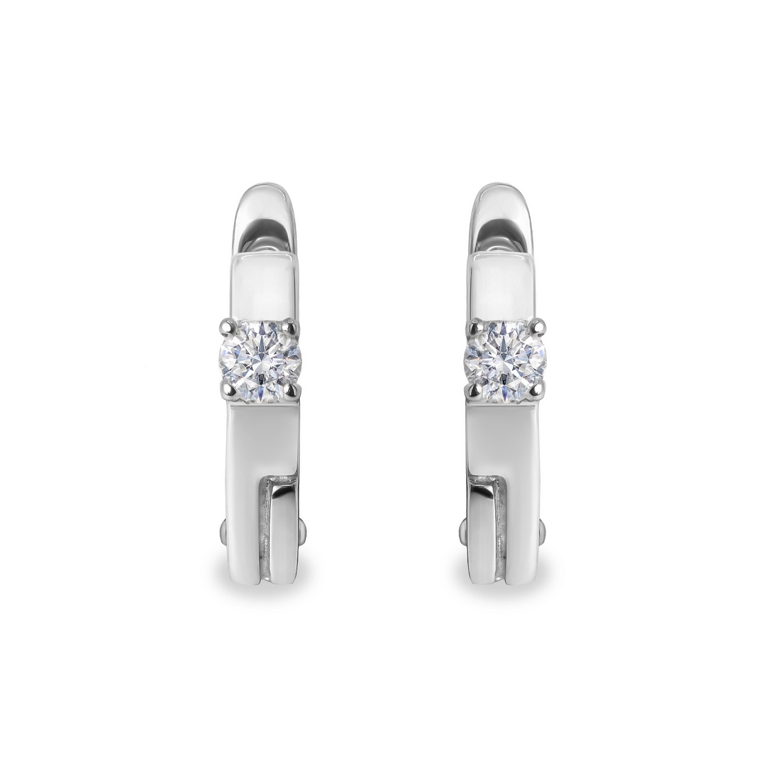 Серьги из белого золота с бриллиантами