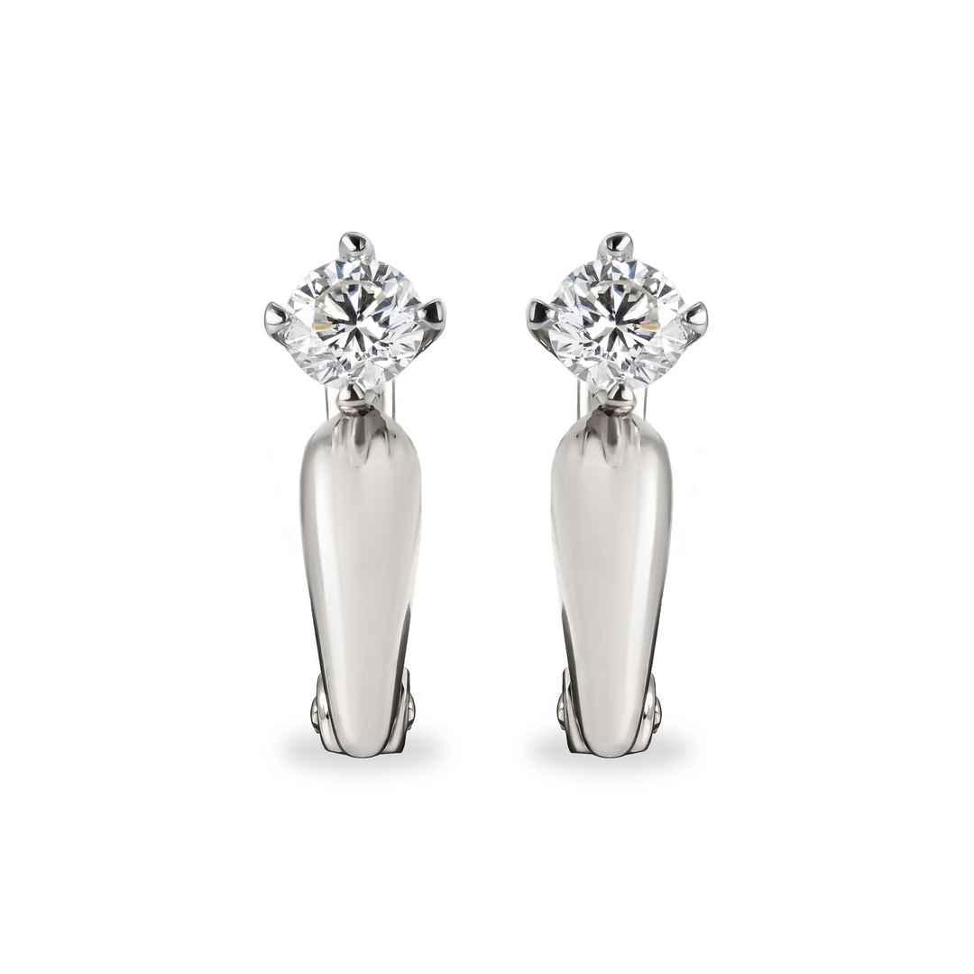 Серьги из белого золота с бриллиантами