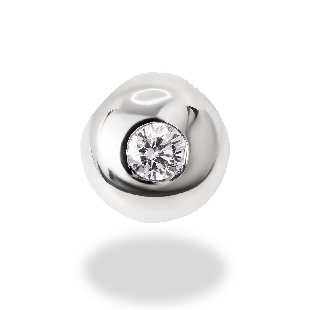 Подвеска из белого золота с бриллиантом