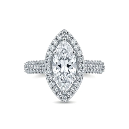 Кольцо из белого золота с бриллиантами