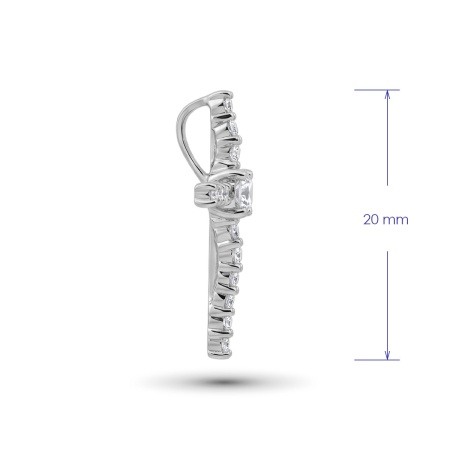 Подвеска из родированного золота с бриллиантами