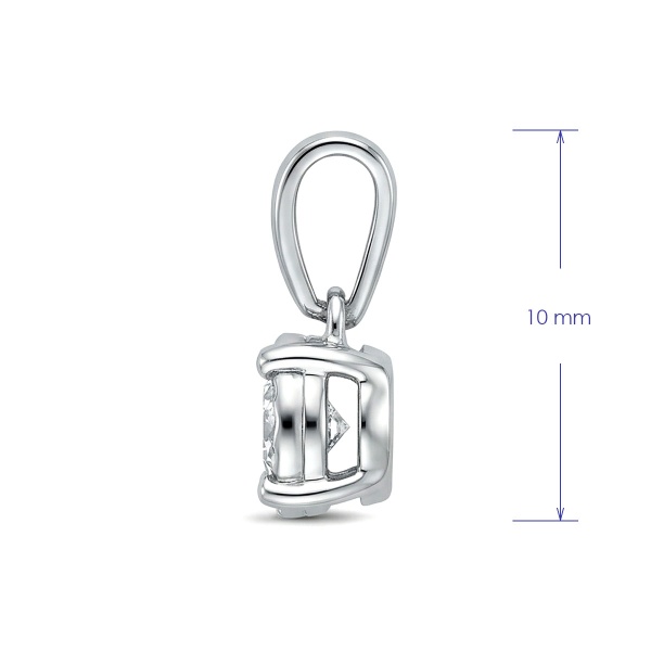 Подвеска из белого серебра с бриллиантом
