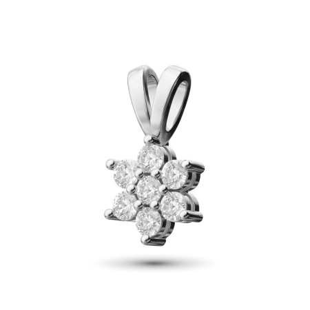 Подвеска из родированного золота с бриллиантами