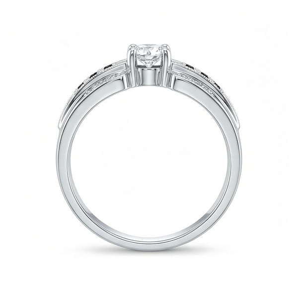 Кольцо из белого золота с бриллиантами