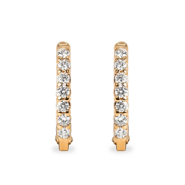 Серьги из желтого золота с бриллиантами