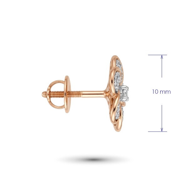 Серьги из красного золота с бриллиантами