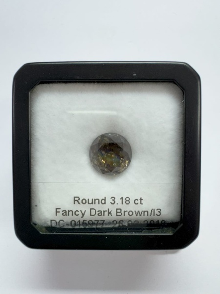 Бриллиант круглый 3,18 карат