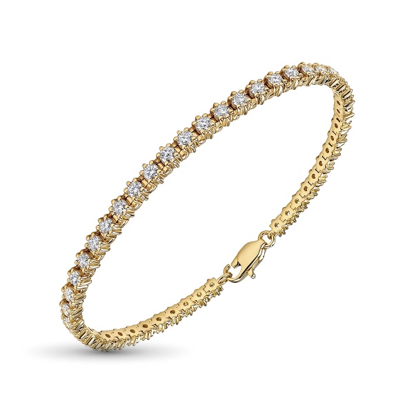 Браслет из желтого золота с бриллиантами