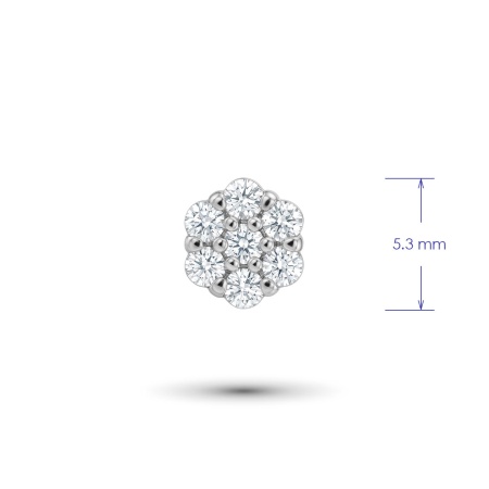 Серьги из родированного золота с бриллиантами