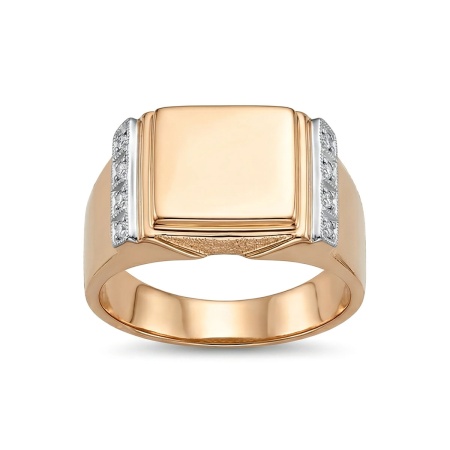 Кольцо из комбинированного золота с бриллиантами