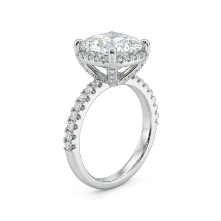 Кольцо из белого золота с бриллиантами