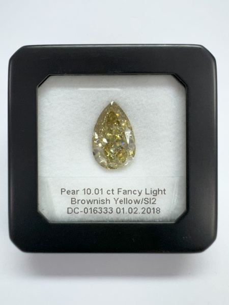 Бриллиант груша 10,010 карат
