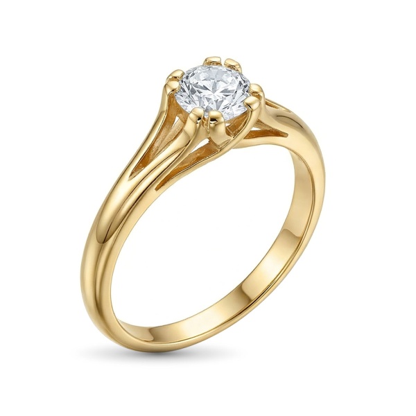 Кольцо из желтого золота с бриллиантами