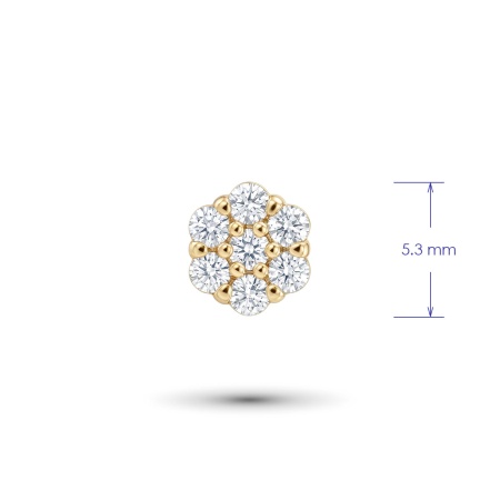 Серьги из желтого золота с бриллиантами