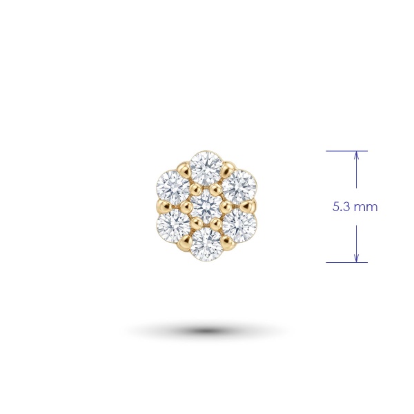 Серьги из желтого золота с бриллиантами