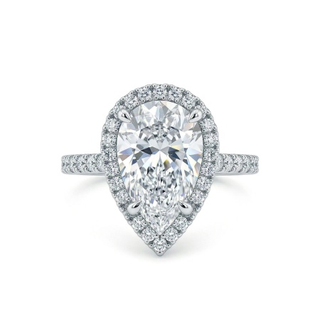 Кольцо из белого золота с бриллиантами