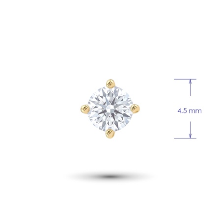 Серьги из желтого золота с бриллиантами