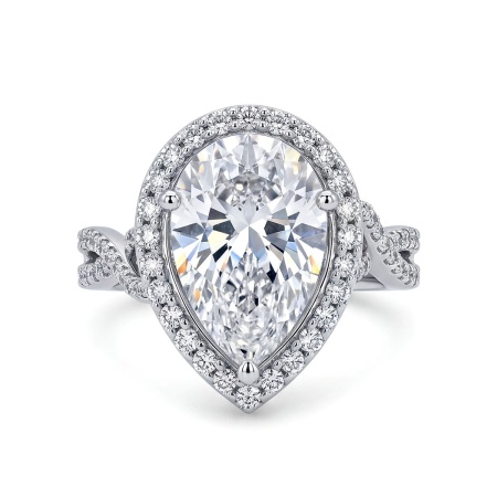 Кольцо из белого золота с бриллиантами