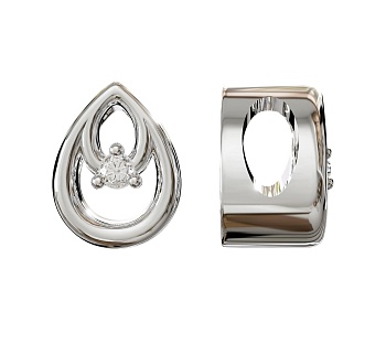 Подвеска из белого золота с бриллиантом