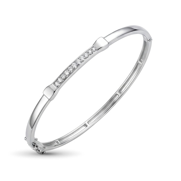 Браслет из родированного золота с бриллиантами