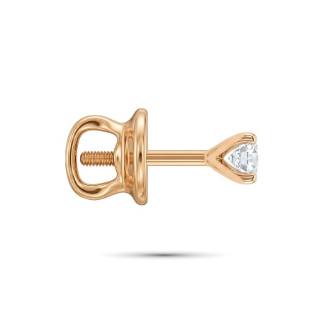 Серьги из красного золота с бриллиантами