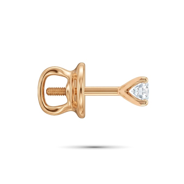 Серьги из красного золота с бриллиантами