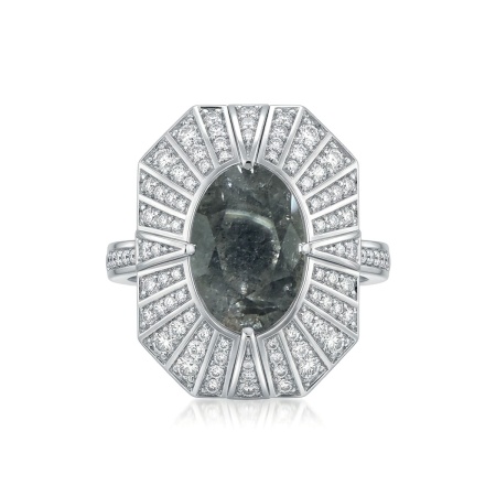 Кольцо из белого золота с бриллиантами