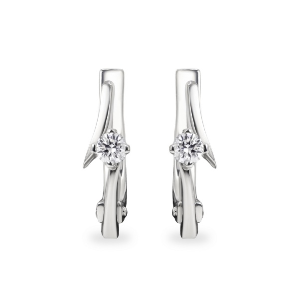 Серьги из белого золота с бриллиантами