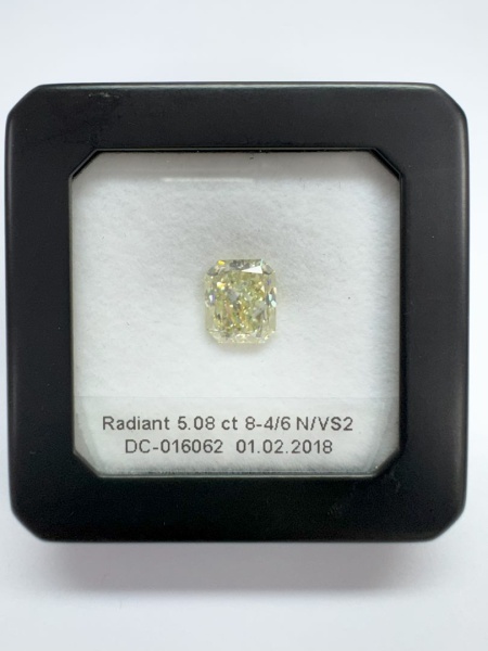 Бриллиант радиант 5,08 карат