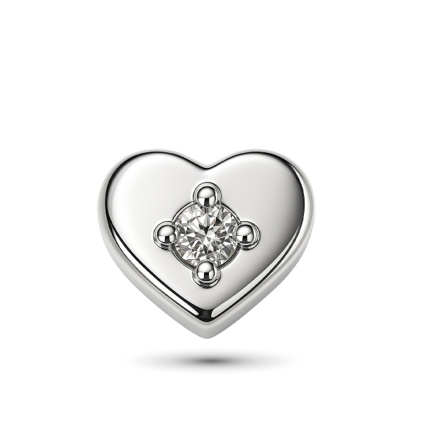 Подвеска из белого золота с бриллиантом