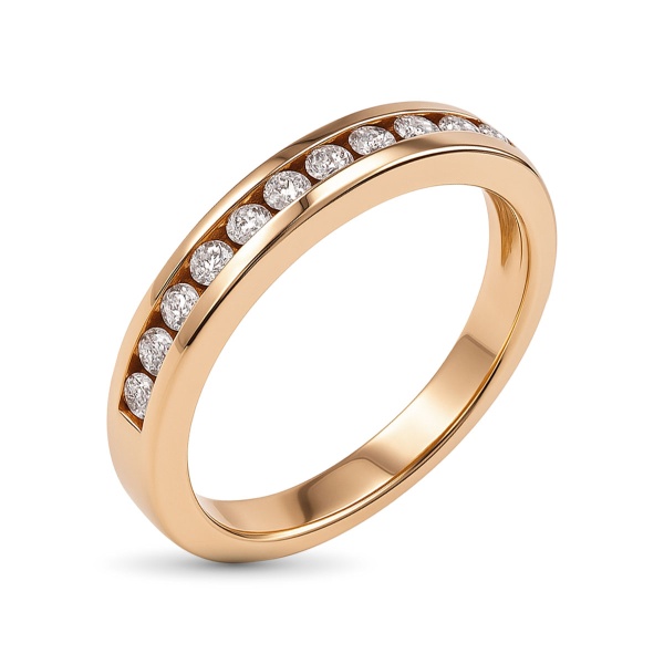 Кольцо из красного золота с бриллиантами