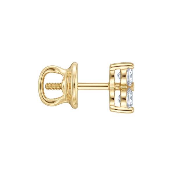 Серьги из желтого золота с бриллиантами