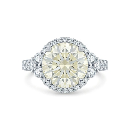 Кольцо из белого золота с бриллиантами