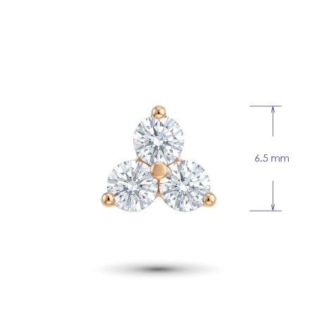 Серьги из красного золота с бриллиантами