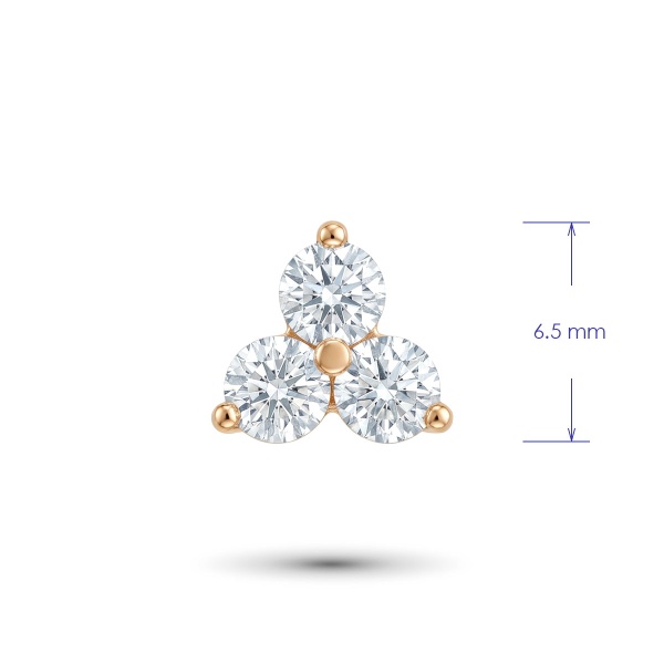 Серьги из красного золота с бриллиантами