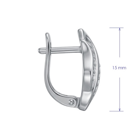 Серьги из родированного золота с бриллиантами